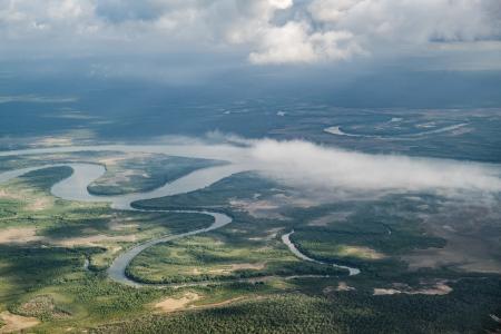 Aerial view of Arnhem Land rivers.
