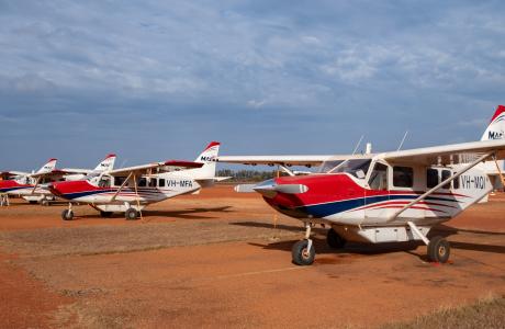 MAF aircraft in a row on the tarmac