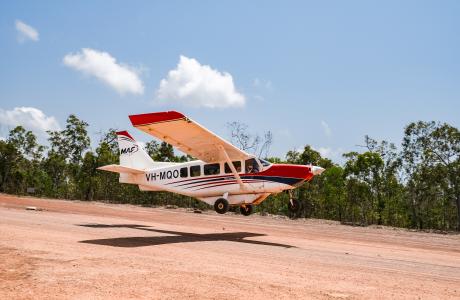 MAF plane taking off