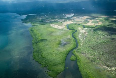 Aerial shot of landscape