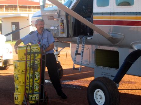 Pilot loading aircraft