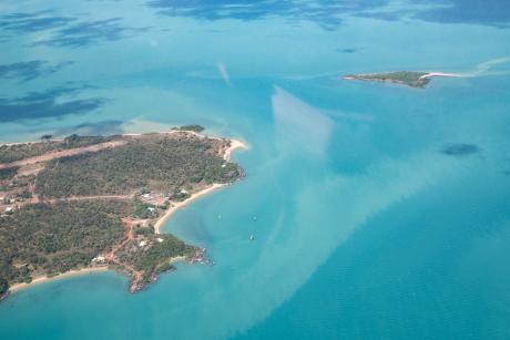 Aerial shot of coastal Arnhem Land scenery
