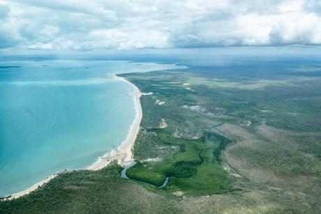 Coastal scenery from the air